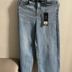 Express Wide-Leg Light Blue Denim Jeans